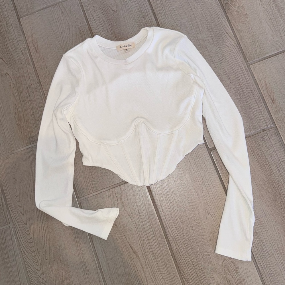 White corset top